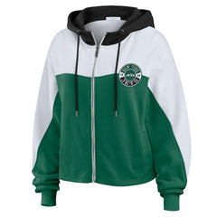 New York Jets WEAR by Erin Andrews Women's Color Block Full-Zip Hoodie | NFL US