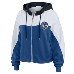 Indianapolis Colts WEAR by Erin Andrews Women's Plus Size Color Block Full-Zip Hoodie | NFL Online