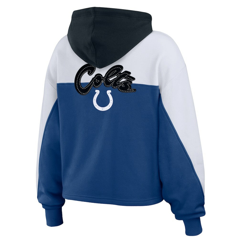 Indianapolis Colts WEAR by Erin Andrews Women's Plus Size Color Block Full-Zip Hoodie | NFL Online