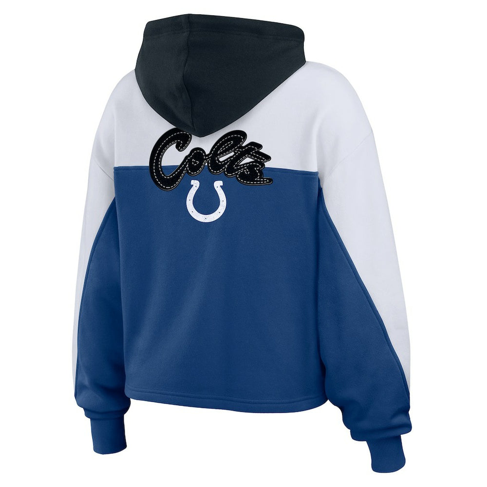 Indianapolis Colts WEAR by Erin Andrews Women's Plus Size Color Block Full-Zip Hoodie | NFL Online