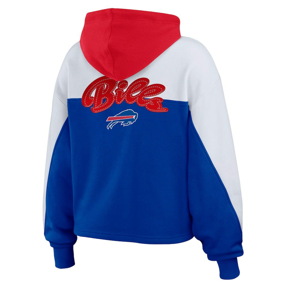 Buffalo Bills WEAR by Erin Andrews Women's Plus Size Color Block Full-Zip Hoodie | NFL New