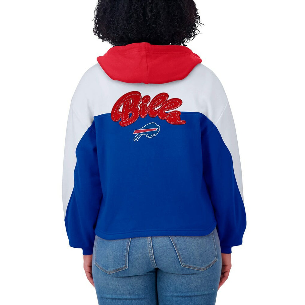 Buffalo Bills WEAR by Erin Andrews Women's Plus Size Color Block Full-Zip Hoodie | NFL New