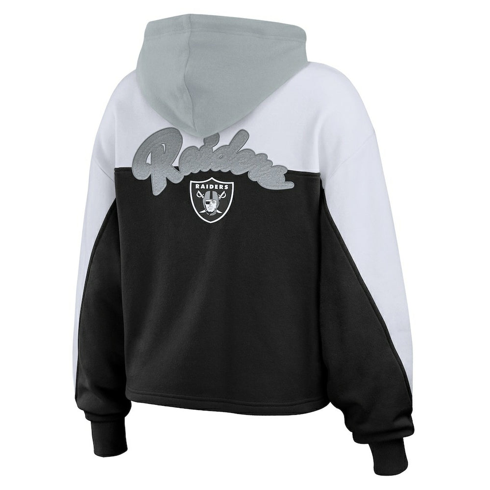 Las Vegas Raiders WEAR by Erin Andrews Women's Plus Size Color Block Full-Zip Hoodie | NFL Near me