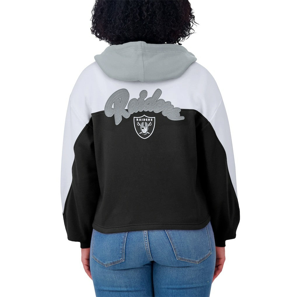 Las Vegas Raiders WEAR by Erin Andrews Women's Plus Size Color Block Full-Zip Hoodie | NFL Near me