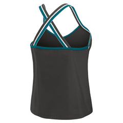 Jacksonville Jaguars WEAR by Erin Andrews Women's Cross Strap Tri-Blend Tank Top | NFL Hot