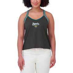 Jacksonville Jaguars WEAR by Erin Andrews Women's Cross Strap Tri-Blend Tank Top | NFL Hot