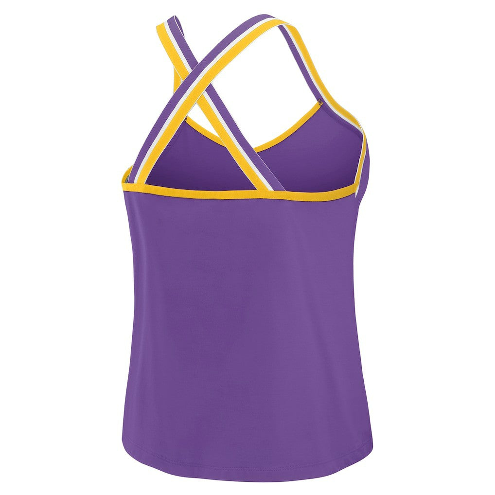 Minnesota Vikings WEAR by Erin Andrews Women's Cross Strap Tri-Blend Tank Top | NFL Near me