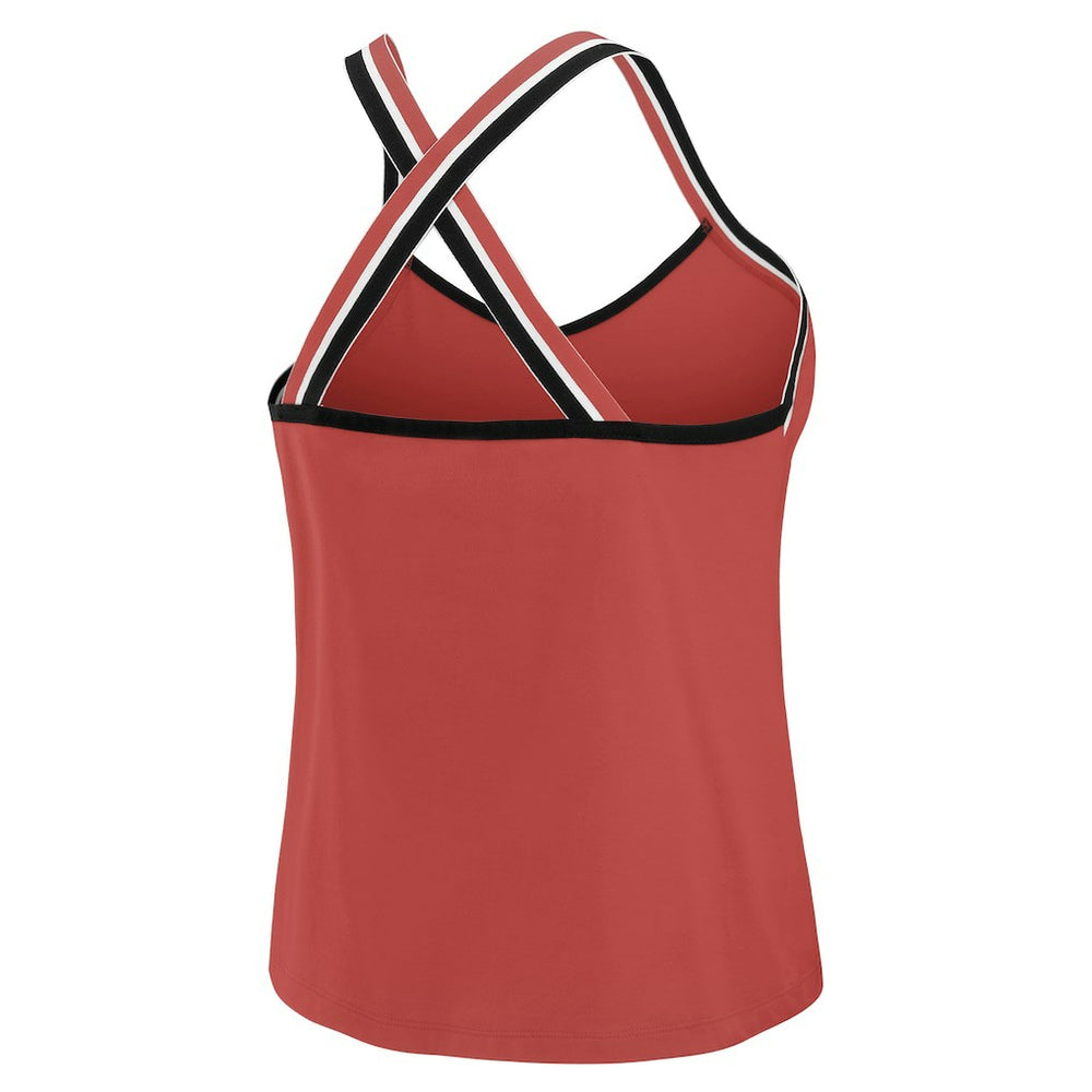 San Francisco 49ers WEAR by Erin Andrews Women's Cross Strap Tri-Blend Tank Top | NFL US