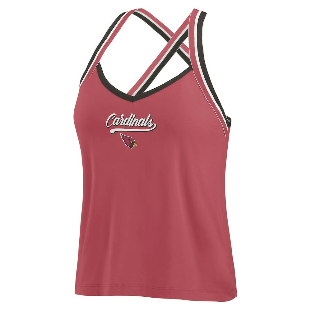 Arizona Cardinals WEAR by Erin Andrews Women's Cross Strap Tri-Blend Tank Top | NFL Hot