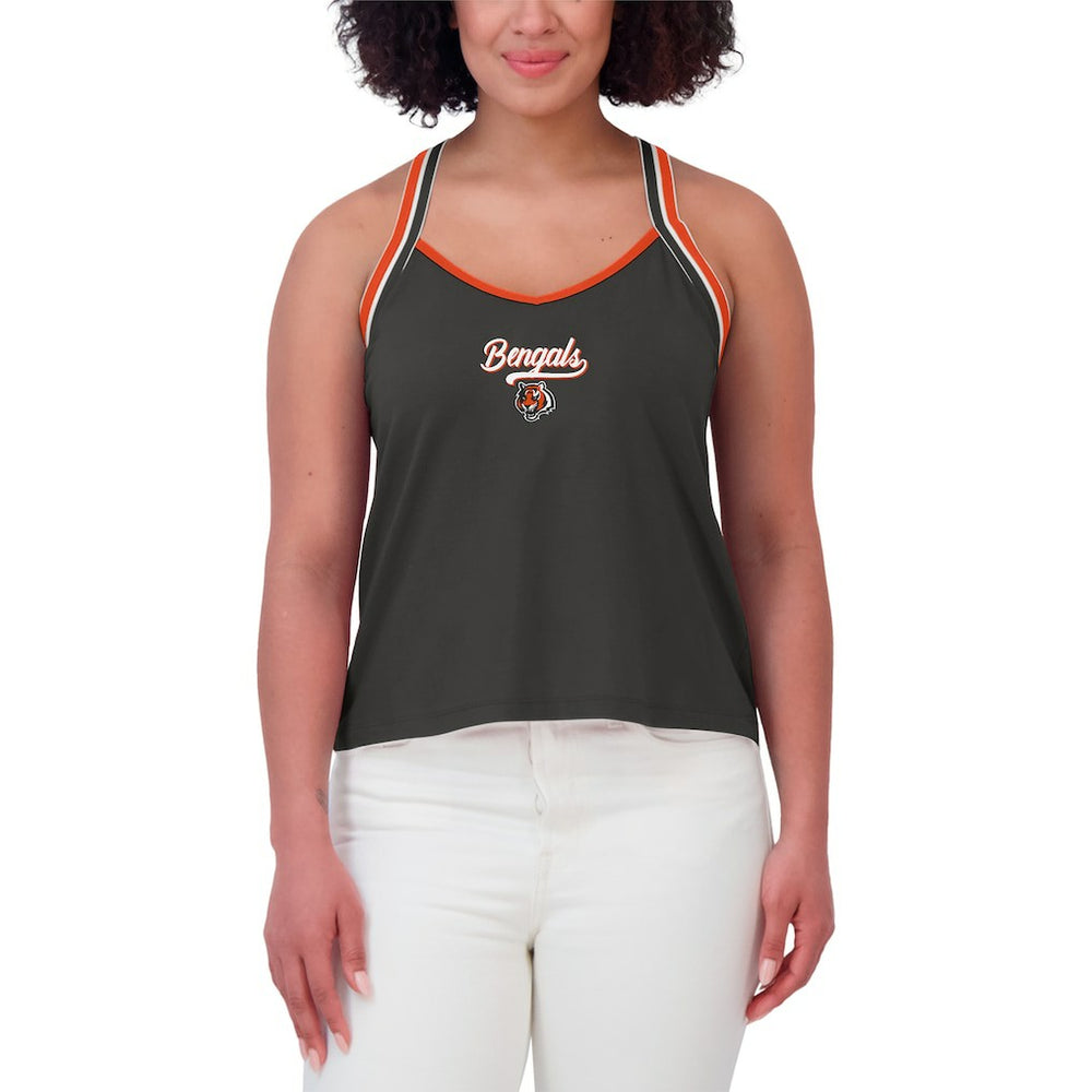 Cincinnati Bengals WEAR by Erin Andrews Women's Cross Strap Tri-Blend Tank Top | NFL Near me