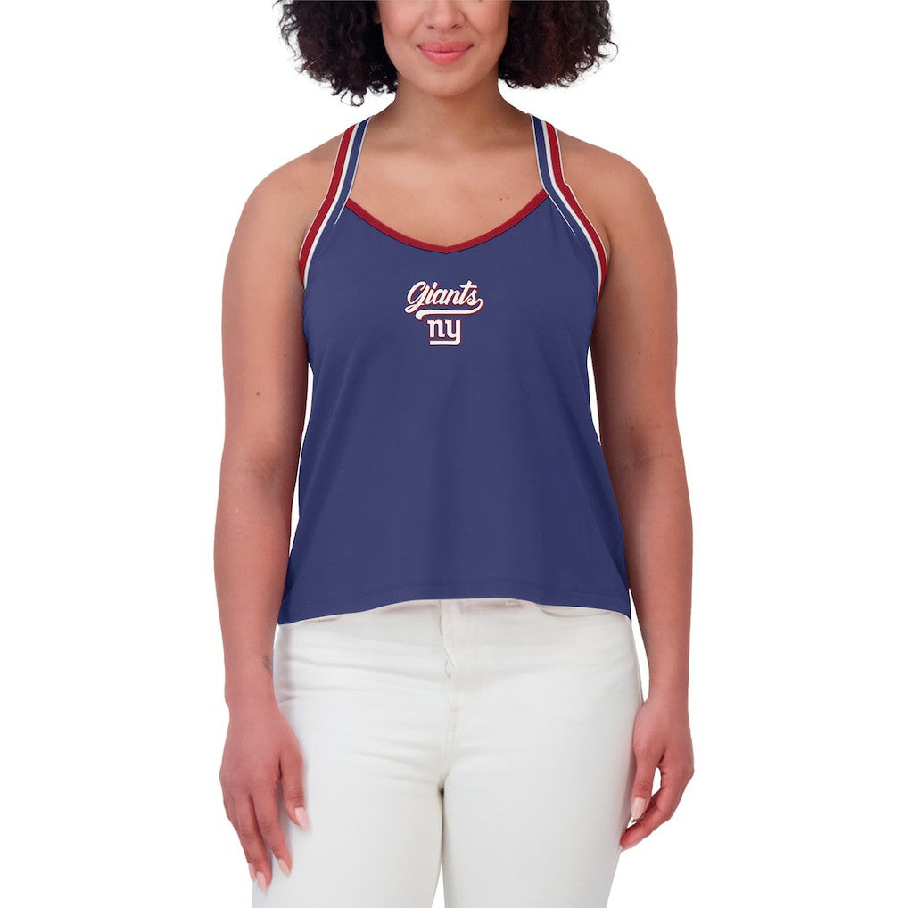 New York Giants WEAR by Erin Andrews Women's Cross Strap Tri-Blend Tank Top | NFL US