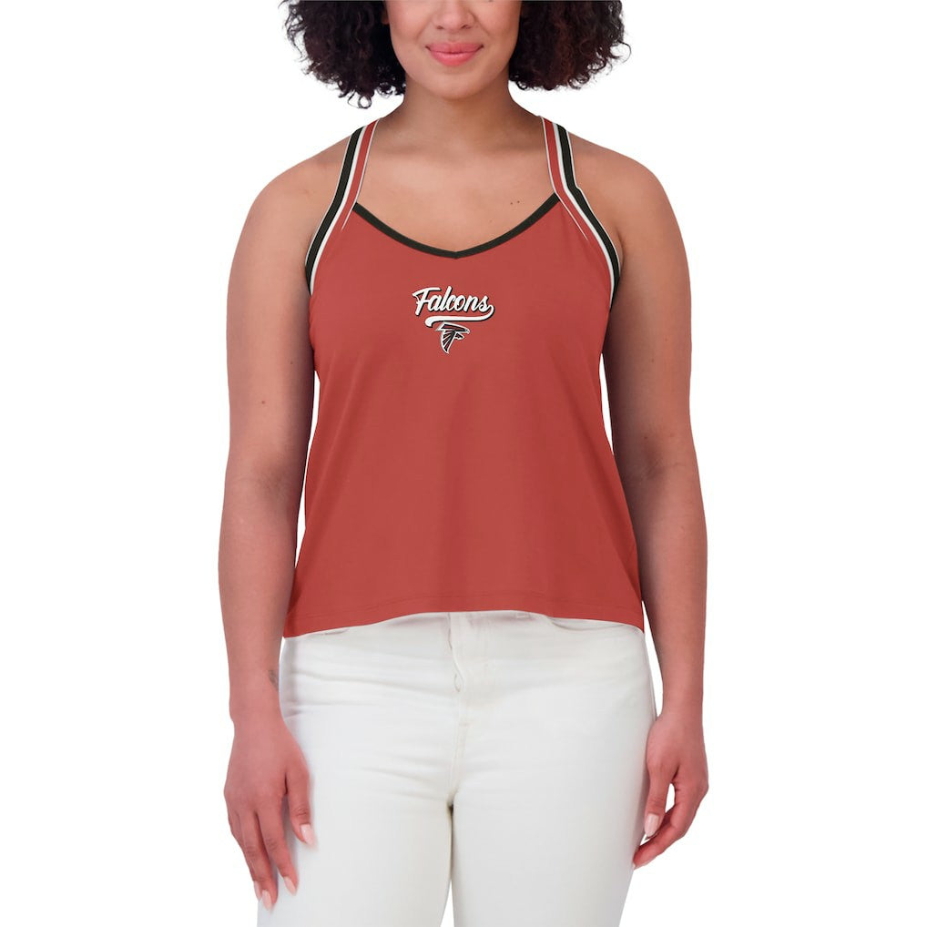 Atlanta Falcons WEAR by Erin Andrews Women's Cross Strap Tri-Blend Tank Top | NFL US
