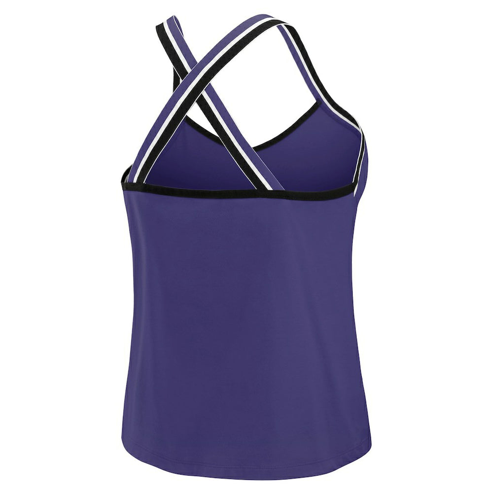 Baltimore Ravens WEAR by Erin Andrews Women's Cross Strap Tri-Blend Tank Top | NFL Online