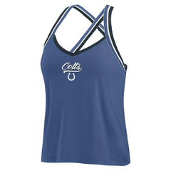 Indianapolis Colts WEAR by Erin Andrews Women's Cross Strap Tri-Blend Tank Top | NFL New