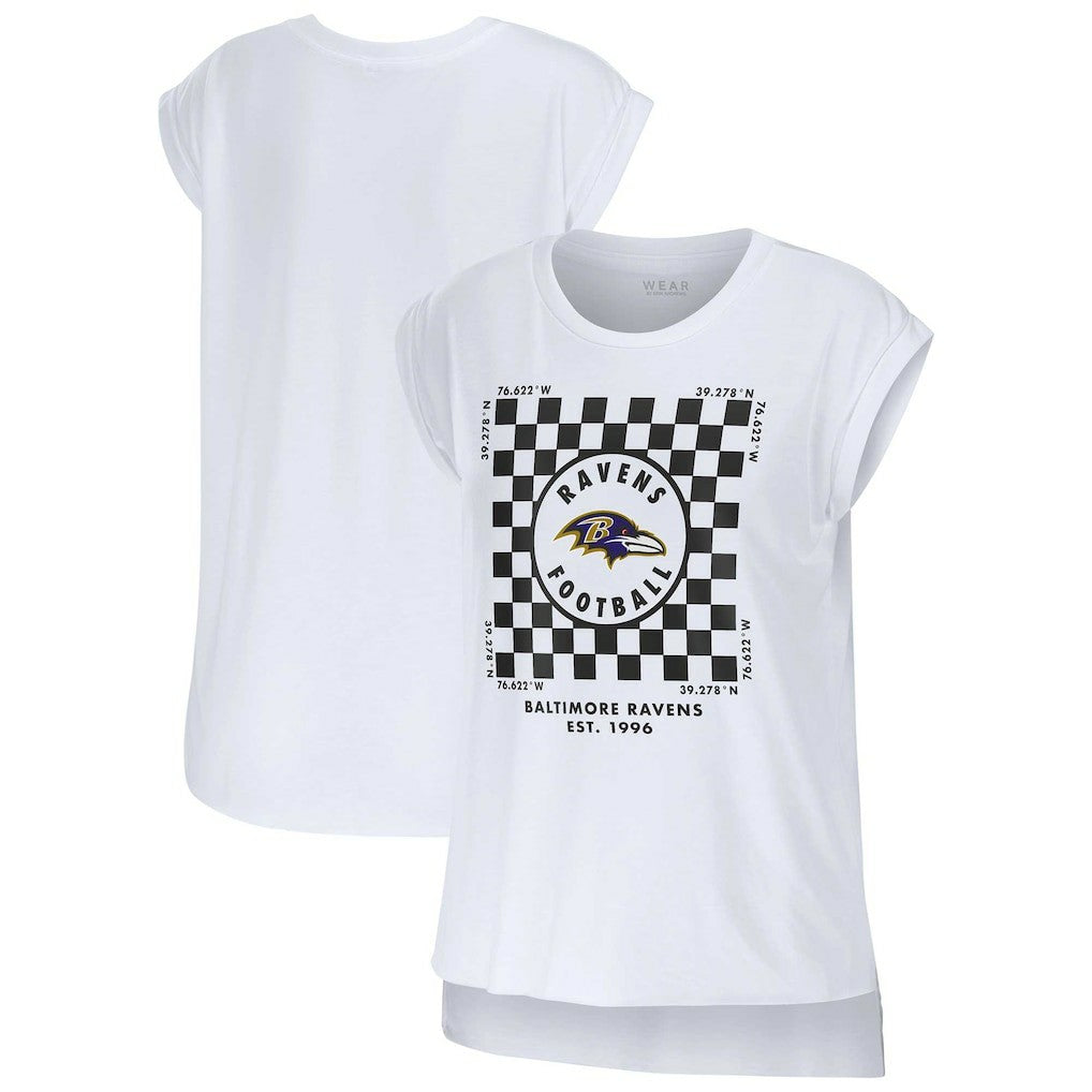 Baltimore Ravens WEAR by Erin Andrews Women's Checker Muscle Tank Top | NFL Near me