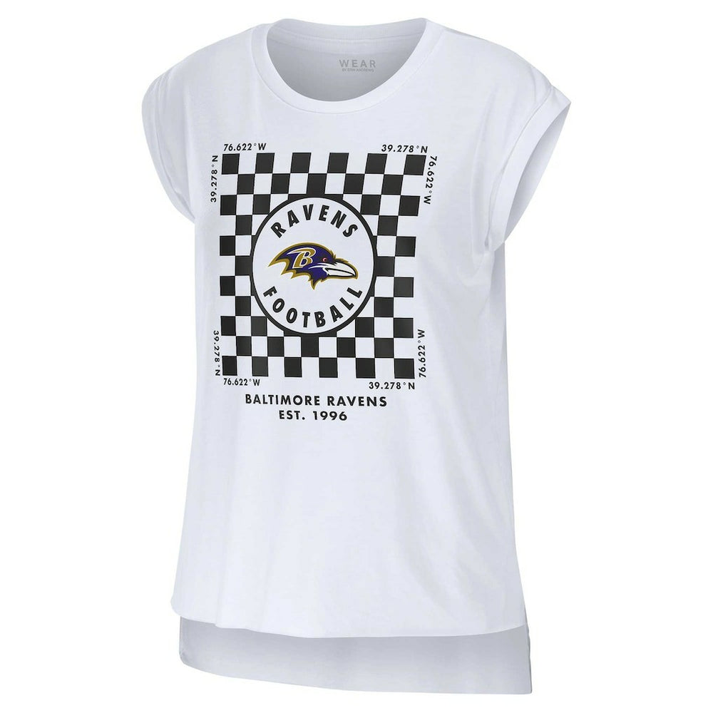 Baltimore Ravens WEAR by Erin Andrews Women's Checker Muscle Tank Top | NFL Near me