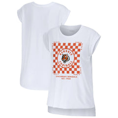 Cincinnati Bengals WEAR by Erin Andrews Women's Checker Muscle Tank Top | NFL Hot
