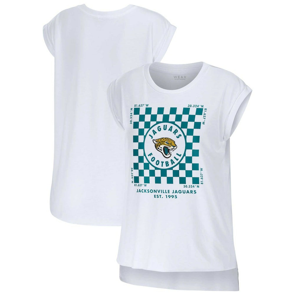 Jacksonville Jaguars WEAR by Erin Andrews Women's Checker Muscle Tank Top | NFL US