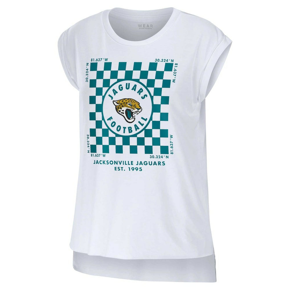 Jacksonville Jaguars WEAR by Erin Andrews Women's Checker Muscle Tank Top | NFL US