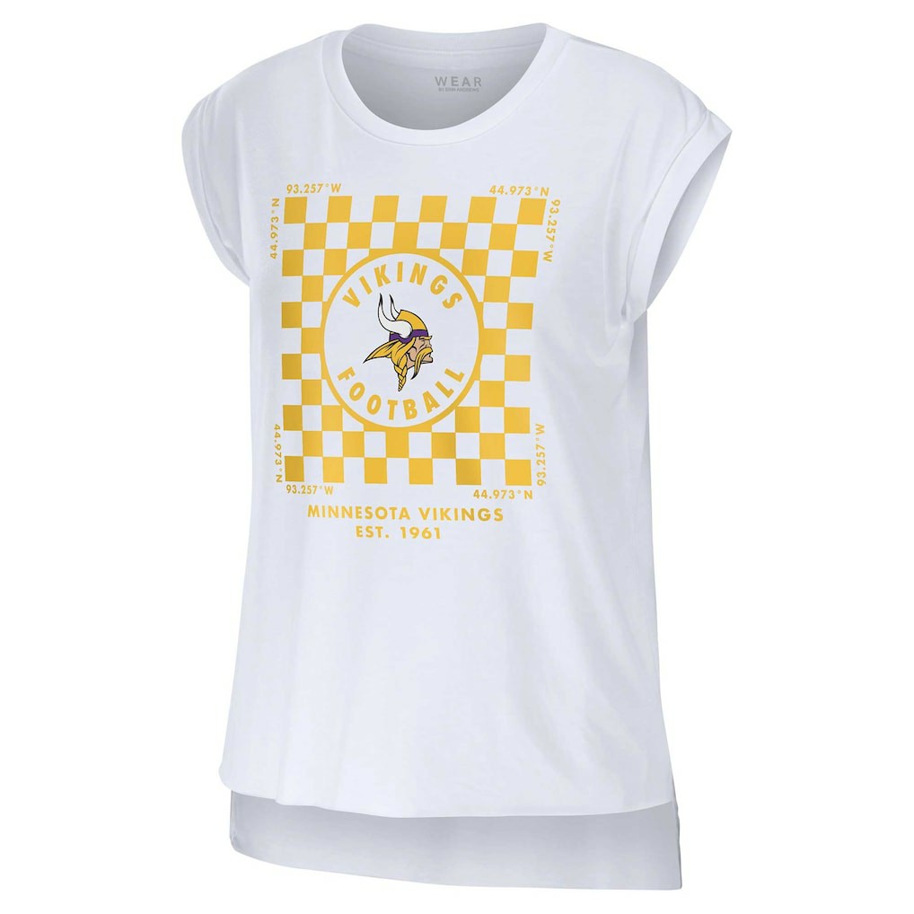 Minnesota Vikings WEAR by Erin Andrews Women's Checker Muscle Tank Top | NFL US