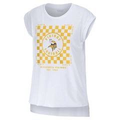 Minnesota Vikings WEAR by Erin Andrews Women's Checker Muscle Tank Top | NFL US