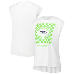 Seattle Seahawks WEAR by Erin Andrews Women's Checker Muscle Tank Top | NFL Online
