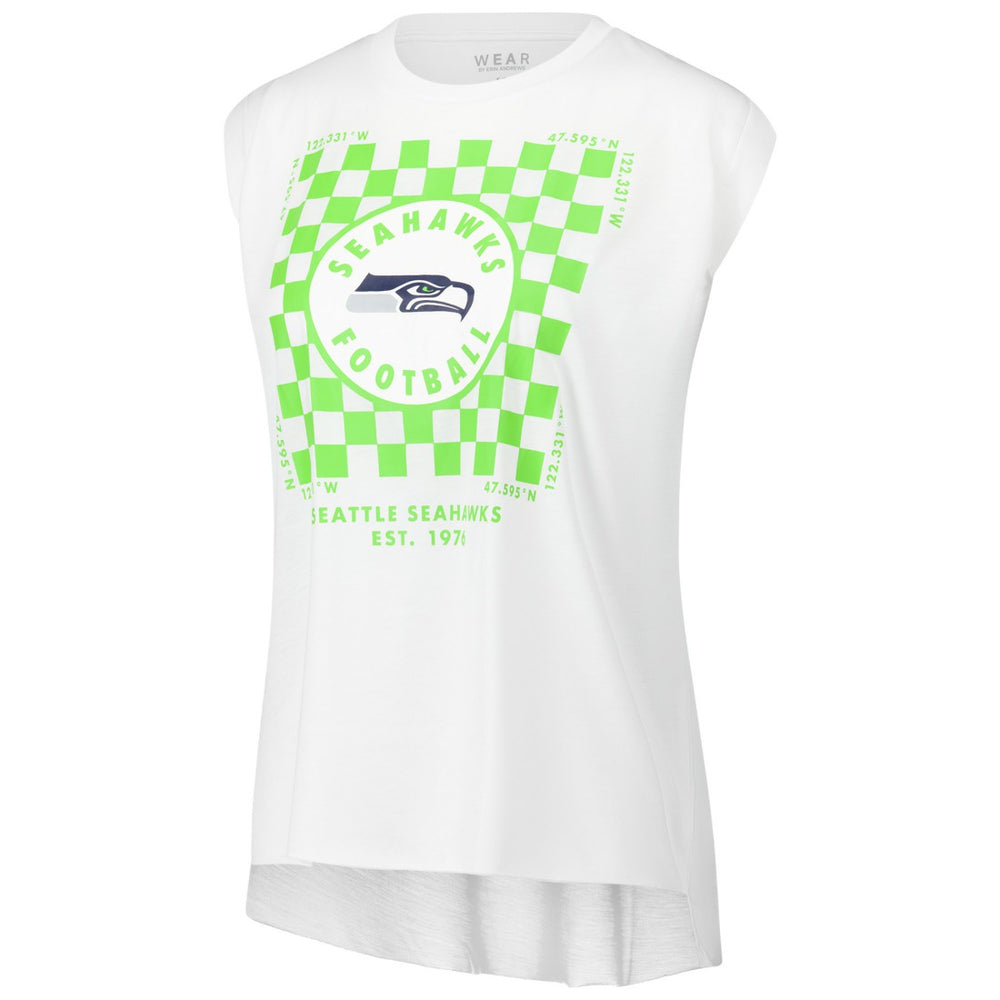 Seattle Seahawks WEAR by Erin Andrews Women's Checker Muscle Tank Top | NFL Online