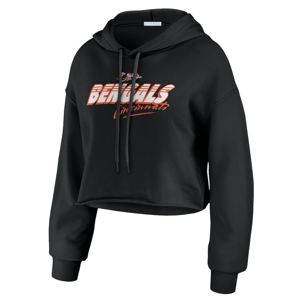 Cincinnati Bengals WEAR by Erin Andrews Women's Prime Cropped Pullover Hoodie | NFL Discount