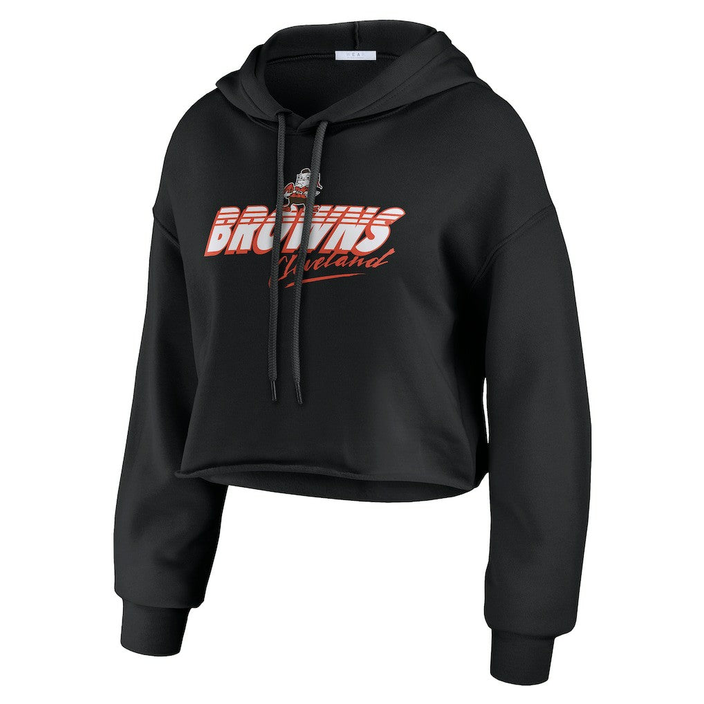 Cleveland Browns WEAR by Erin Andrews Women's Prime Cropped Pullover Hoodie | NFL Discount
