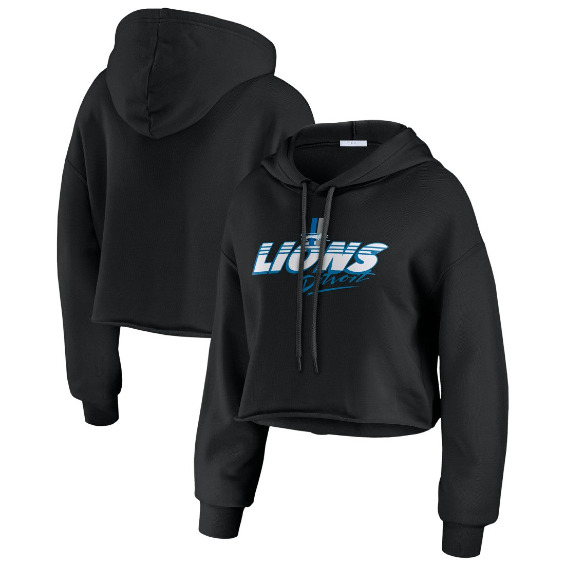 Detroit Lions WEAR by Erin Andrews Women's Prime Cropped Pullover Hoodie | NFL Discount