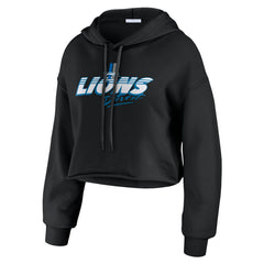 Detroit Lions WEAR by Erin Andrews Women's Prime Cropped Pullover Hoodie | NFL Discount