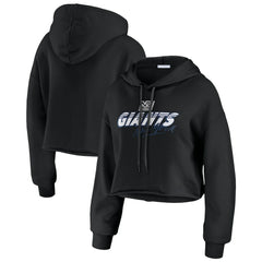 New York Giants WEAR by Erin Andrews Women's Prime Cropped Pullover Hoodie | NFL Online