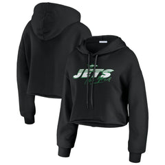 New York Jets WEAR by Erin Andrews Women's Prime Cropped Pullover Hoodie | NFL On sale