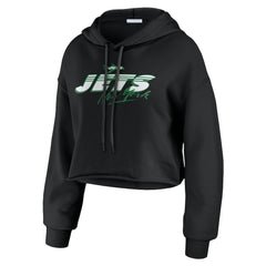 New York Jets WEAR by Erin Andrews Women's Prime Cropped Pullover Hoodie | NFL On sale