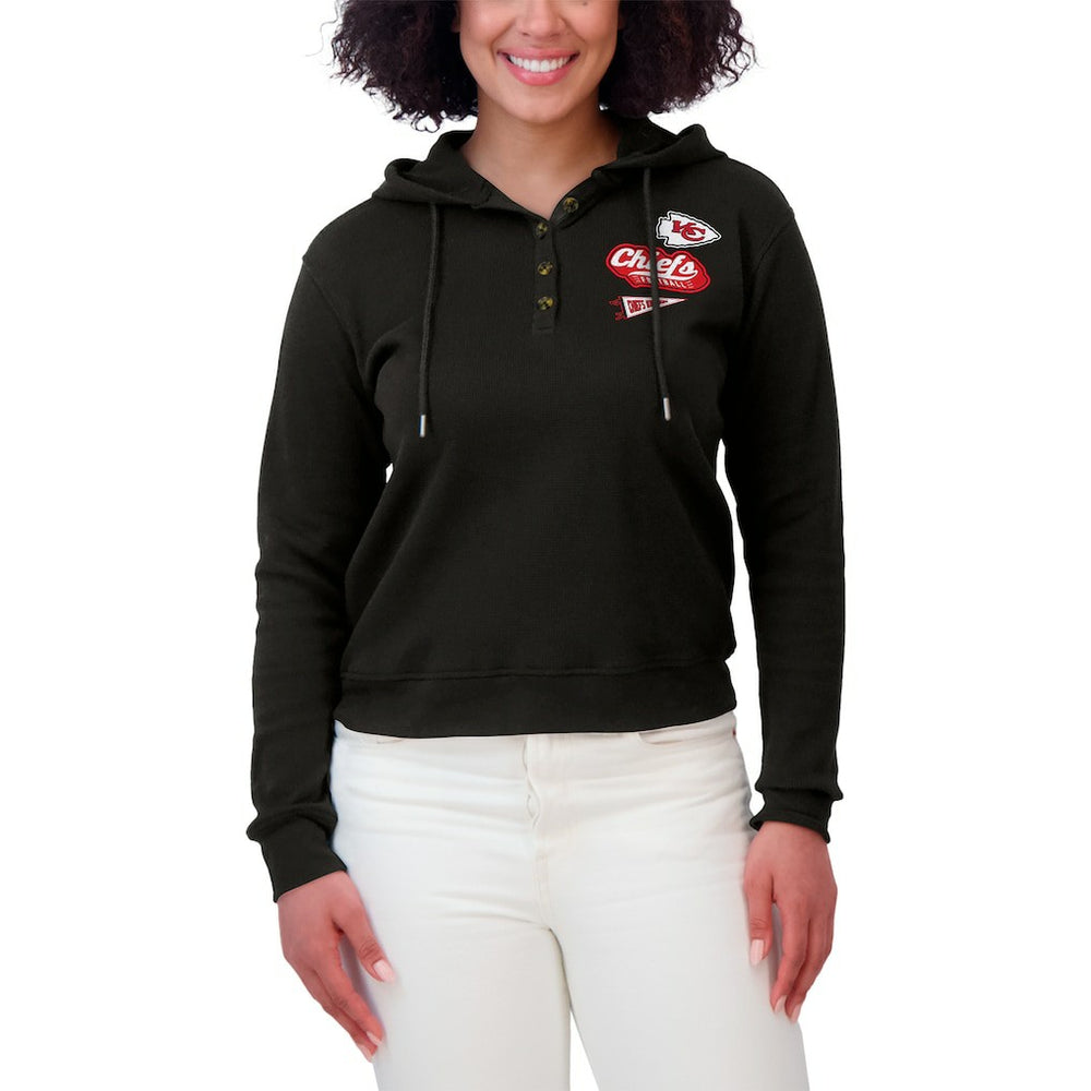 Kansas City Chiefs WEAR by Erin Andrews Women's Waffle-Knit Pullover Hoodie | NFL New