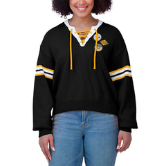 Pittsburgh Steelers WEAR by Erin Andrews Women's Lace-Up Sweater | NFL Hot