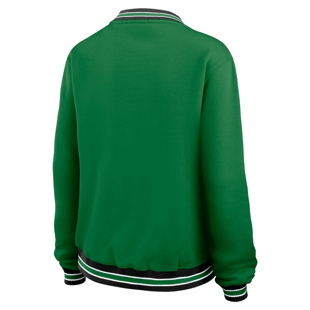 New York Jets WEAR by Erin Andrews Women's Oversized Long Sleeve V-Neck Sweatshirt | NFL Near me