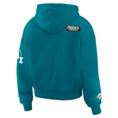 Jacksonville Jaguars WEAR by Erin Andrews Women's Patch Quarter-Zip Pullover Hoodie | NFL Sale