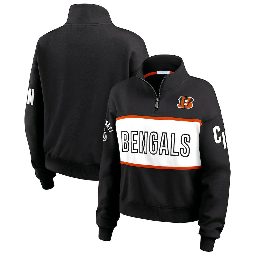 Cincinnati Bengals WEAR by Erin Andrews Women's Quarter-Zip Jacket | NFL Hot