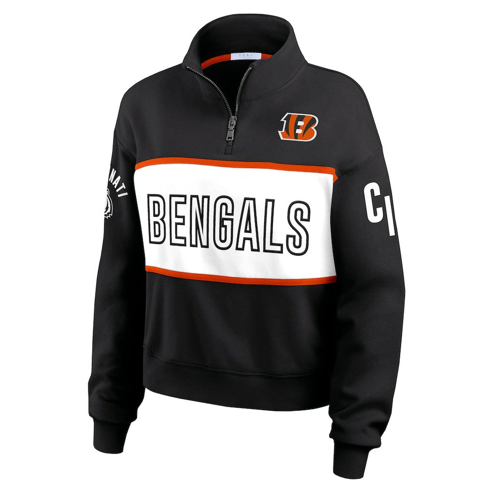 Cincinnati Bengals WEAR by Erin Andrews Women's Quarter-Zip Jacket | NFL Hot