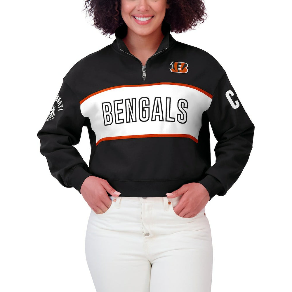 Cincinnati Bengals WEAR by Erin Andrews Women's Quarter-Zip Jacket | NFL Hot