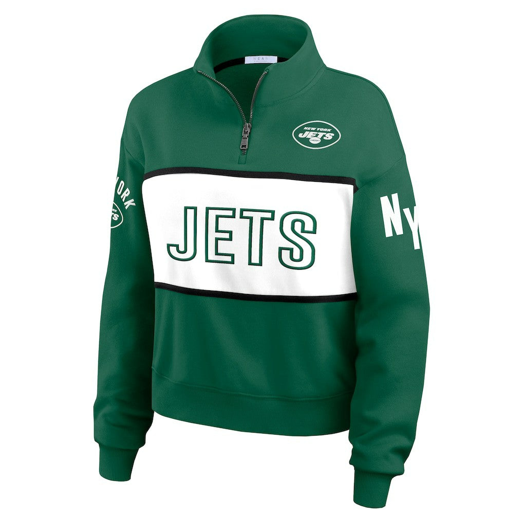 New York Jets WEAR by Erin Andrews Women's Quarter-Zip Jacket | NFL Outlet