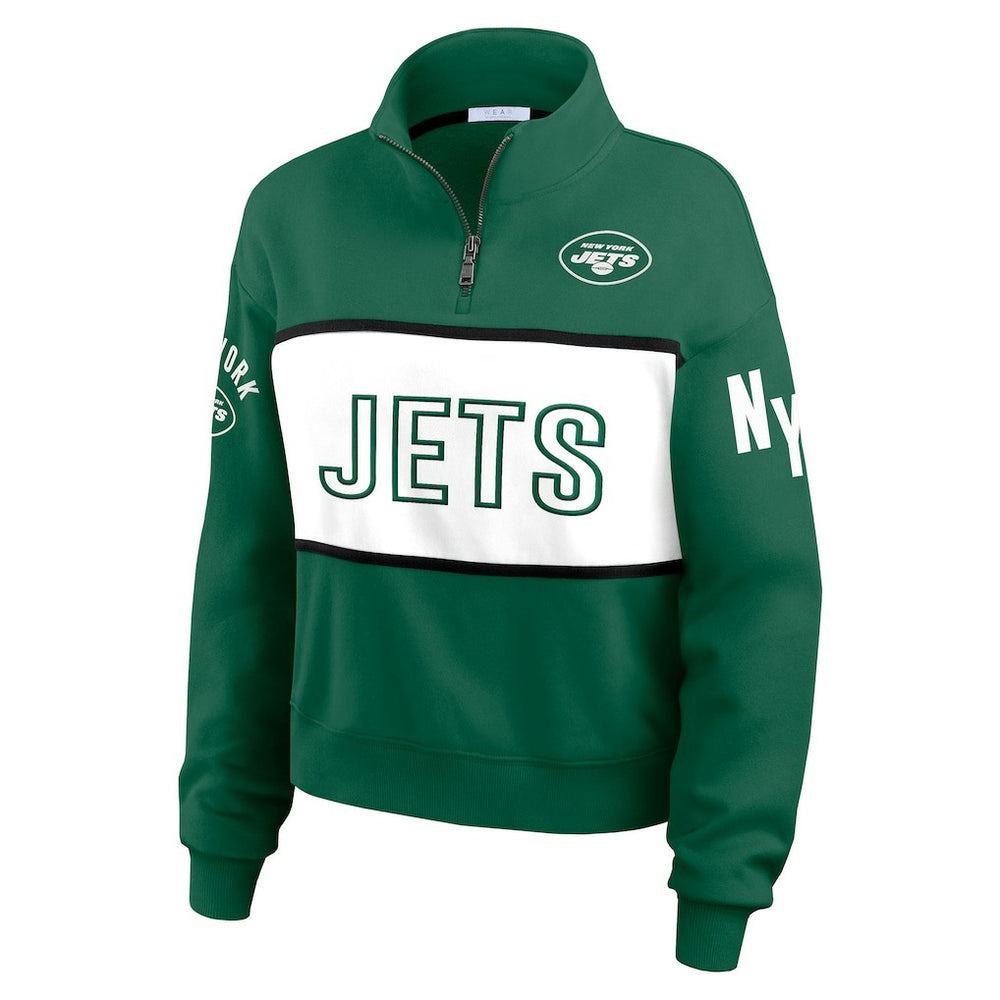 New York Jets WEAR by Erin Andrews Women's Quarter-Zip Jacket | NFL Outlet