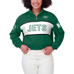New York Jets WEAR by Erin Andrews Women's Quarter-Zip Jacket | NFL Outlet