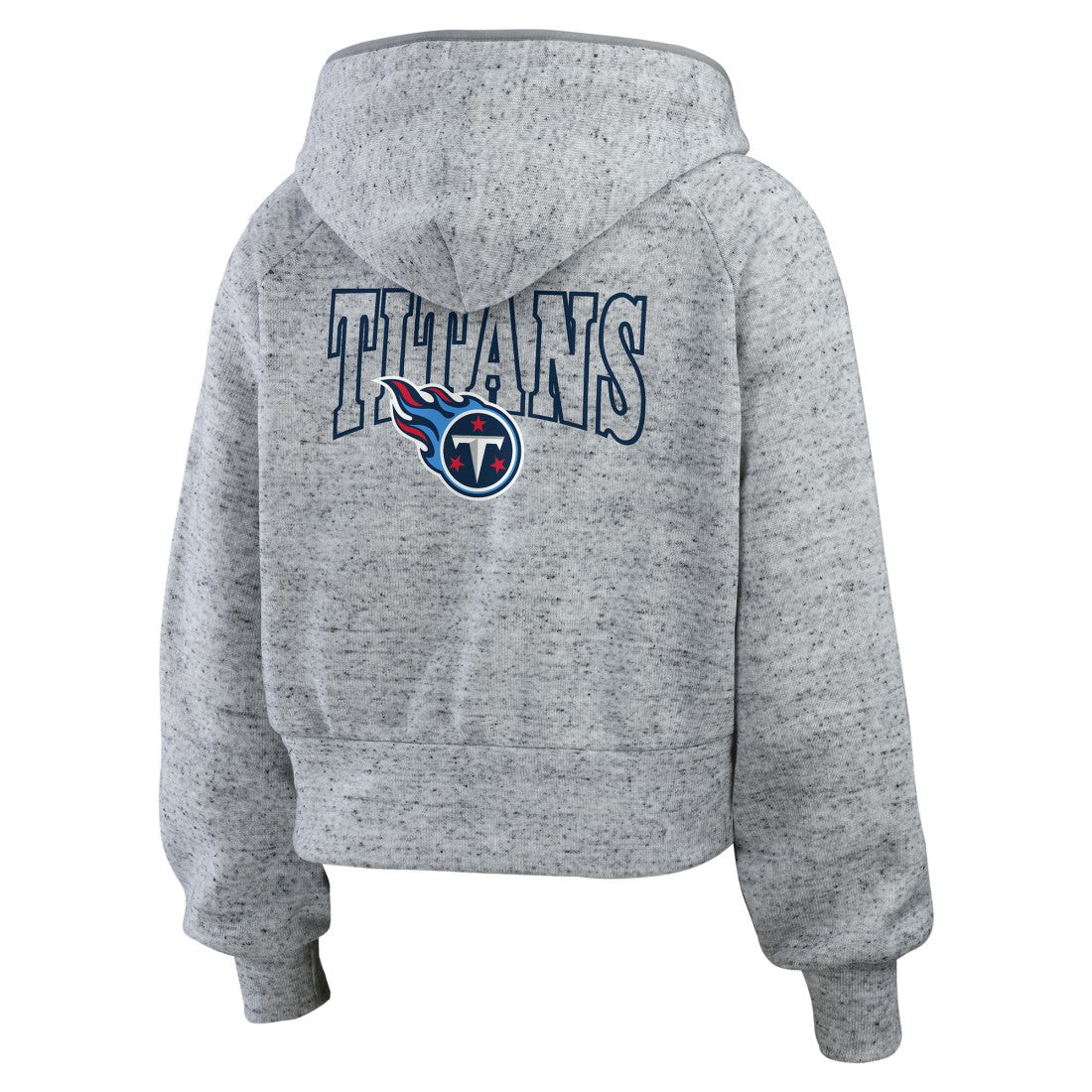 Tennessee Titans WEAR by Erin Andrews Women's Speckled Fleece Cropped Full-Zip Hoodie | NFL Discount