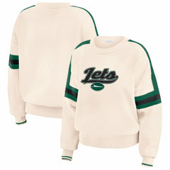New York Jets WEAR by Erin Andrews Women's Stripe Pullover Sweater | NFL Sale