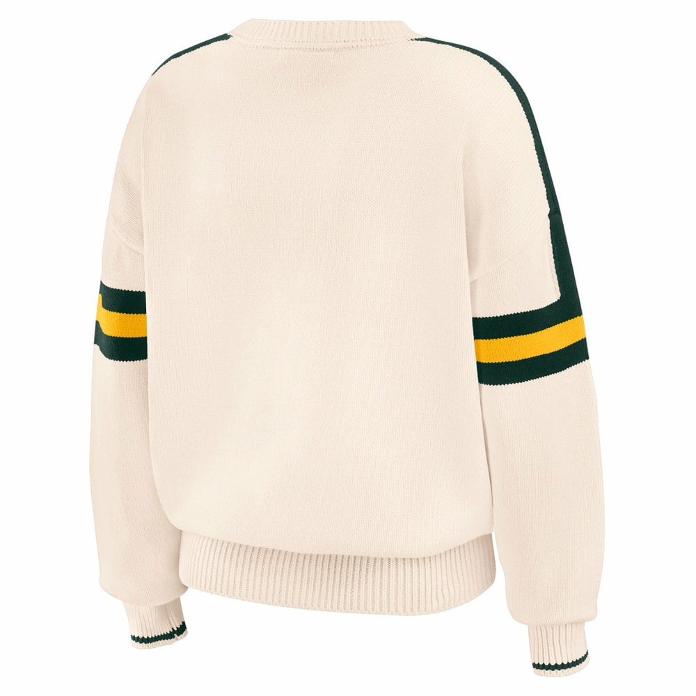 Green Bay Packers WEAR by Erin Andrews Women's Stripe Pullover Sweater | NFL Discount