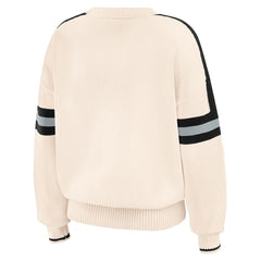 Las Vegas Raiders WEAR by Erin Andrews Women's Stripe Pullover Sweater | NFL Hot