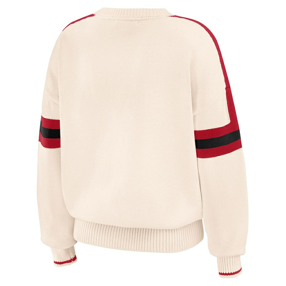 San Francisco 49ers WEAR by Erin Andrews Women's Stripe Pullover Sweater | NFL Hot
