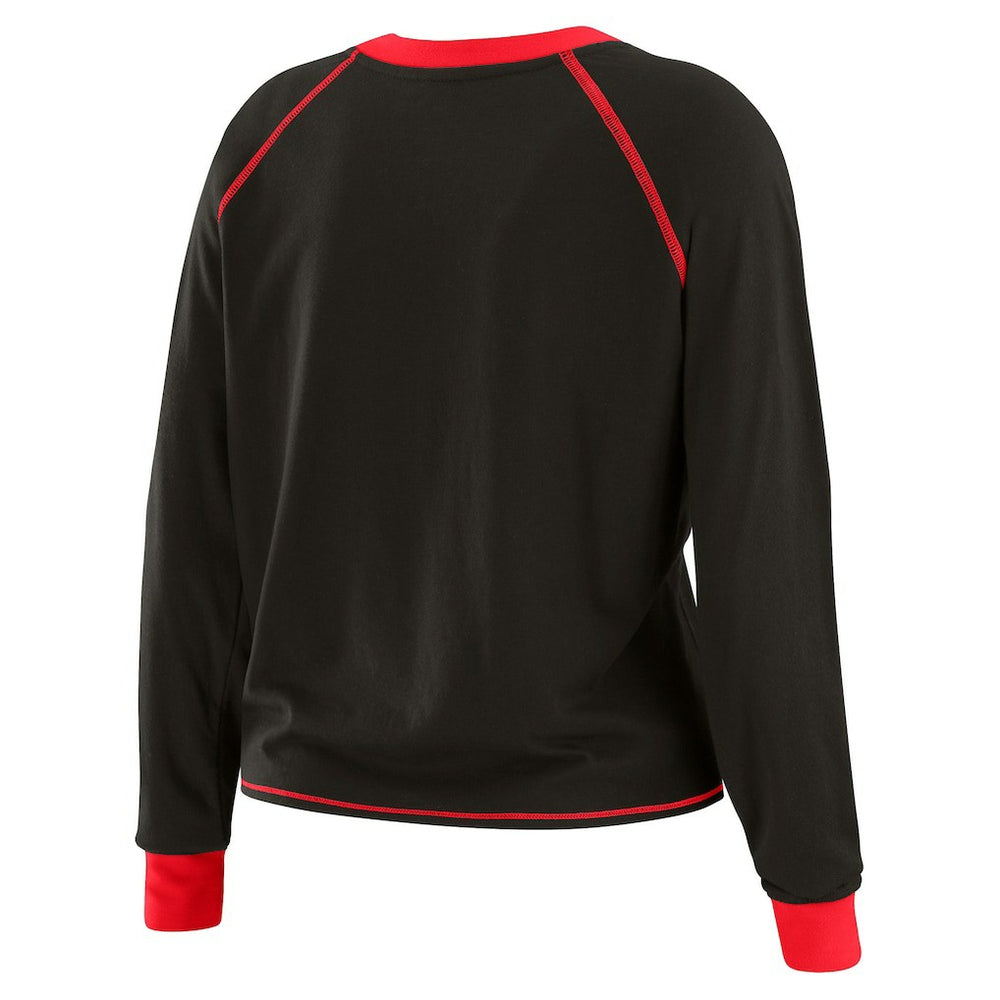 Kansas City Chiefs WEAR by Erin Andrews Women's Tie-Front Long Sleeve T-Shirt | NFL Sale